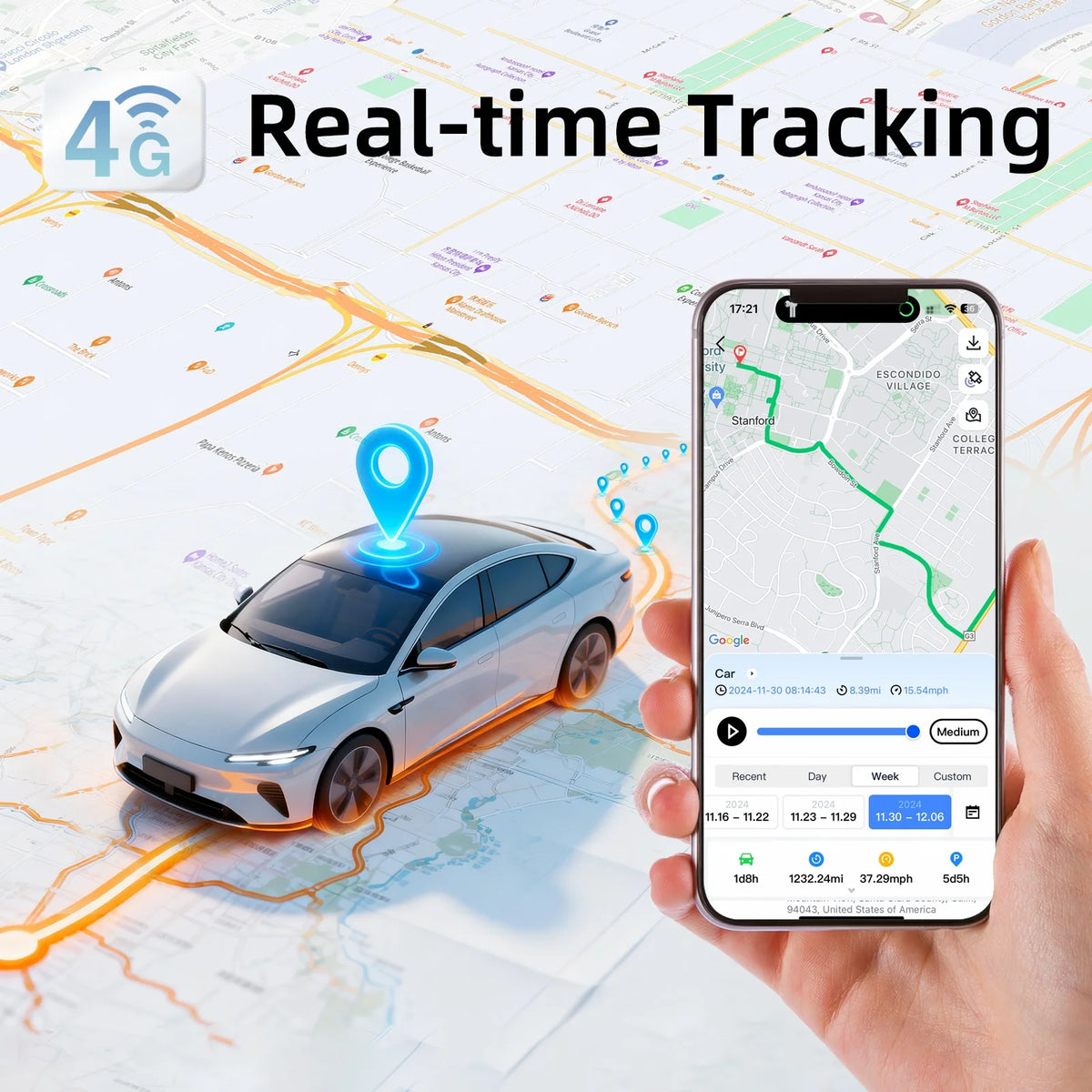 Loverich S20 Vehicle GPS Tracker Real Time Location Geofencing