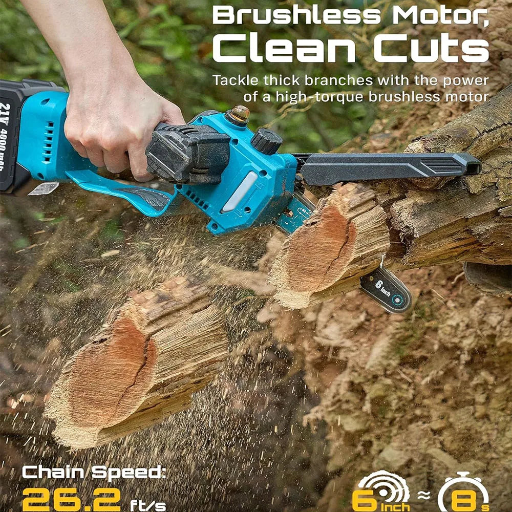 Seesii Brushless Telescopic Cordless Chainsaw For Tree Pruning