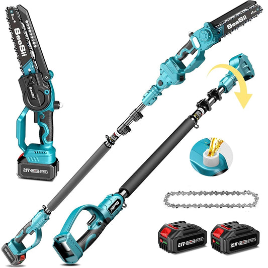 Seesii Professional Cordless Pole Saw With Telescopic Handle