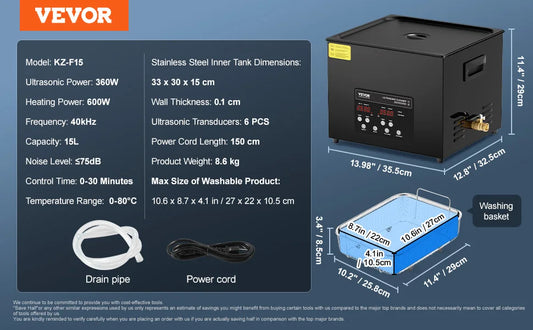 SucceBuy Portable Ultrasonic Cleaner For Dishes And Household Cleaning
