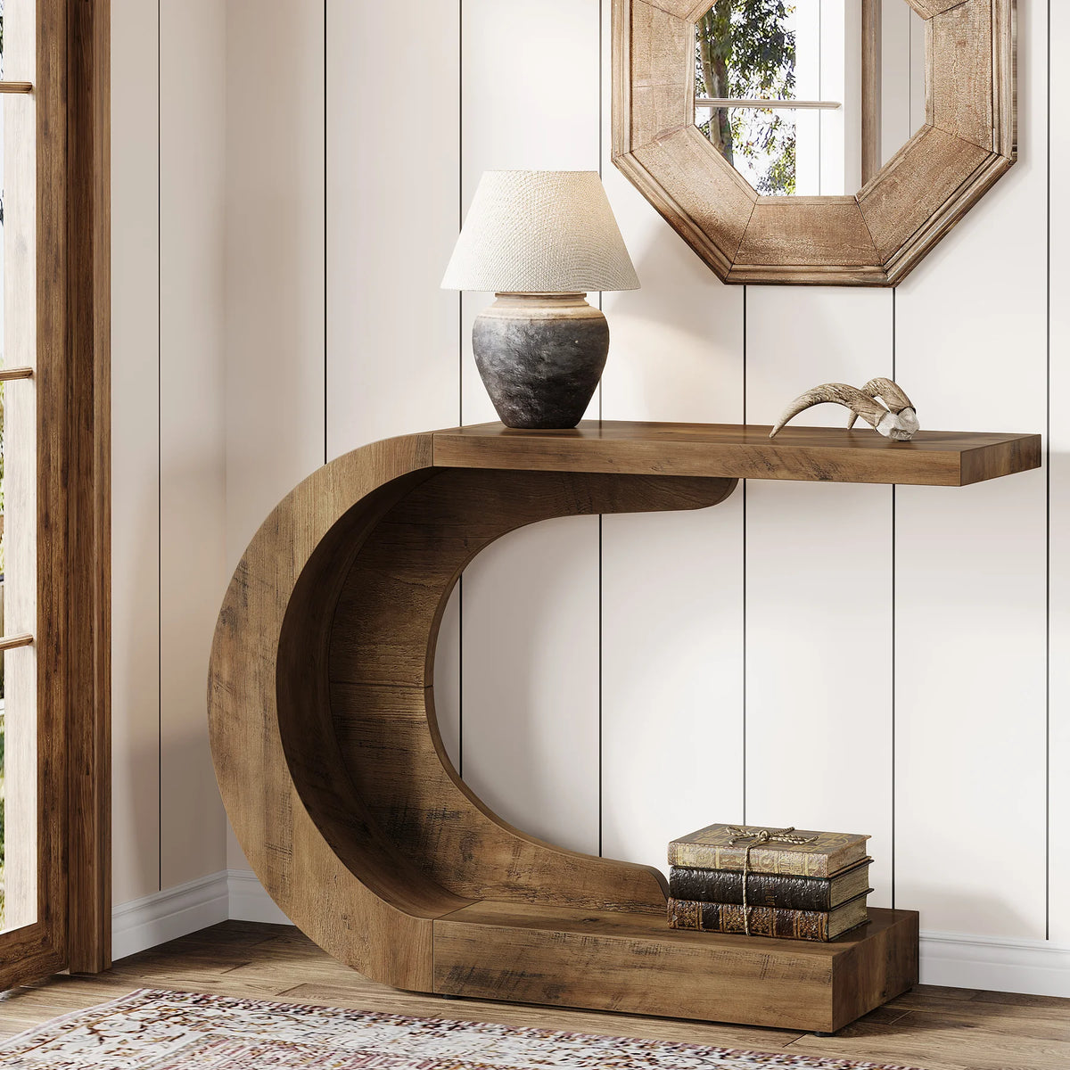 Tribesigns Mid-Century Modern Wood Console Table