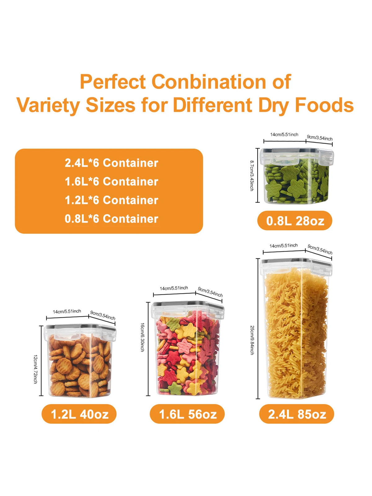 Airtight Food Storage Containers With Labels For Kitchen Spices And Grain