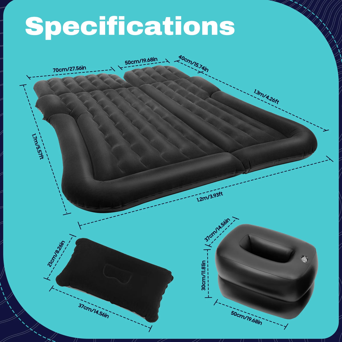 Universal Foldable Inflatable Bed With Pump And Pillow