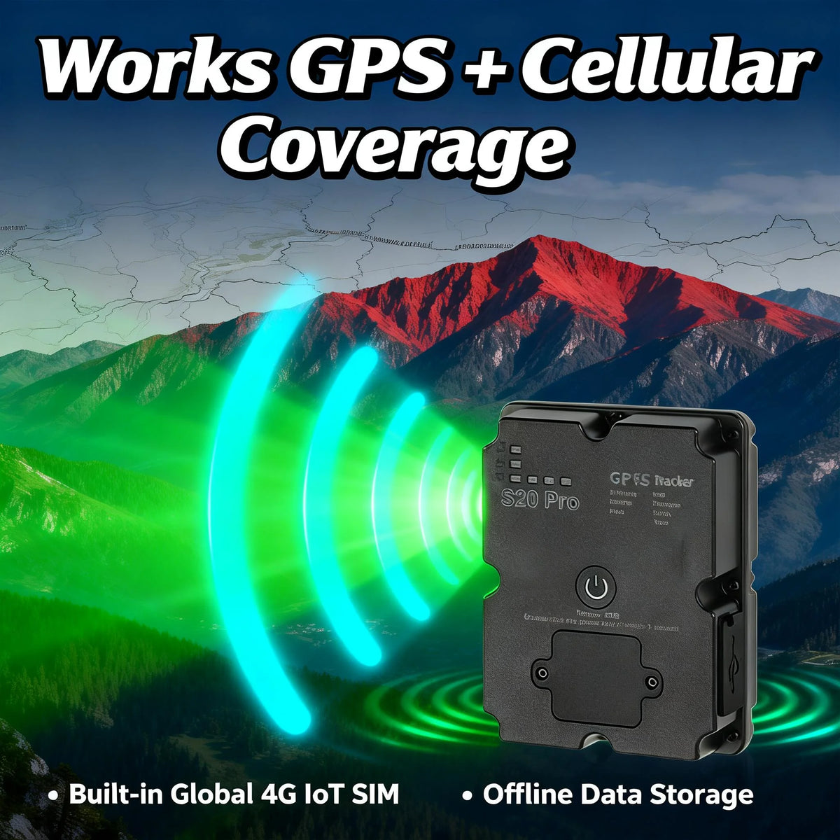 Wanwaytech 4G Real Time GPS Tracker Waterproof Portable Outdoor Device