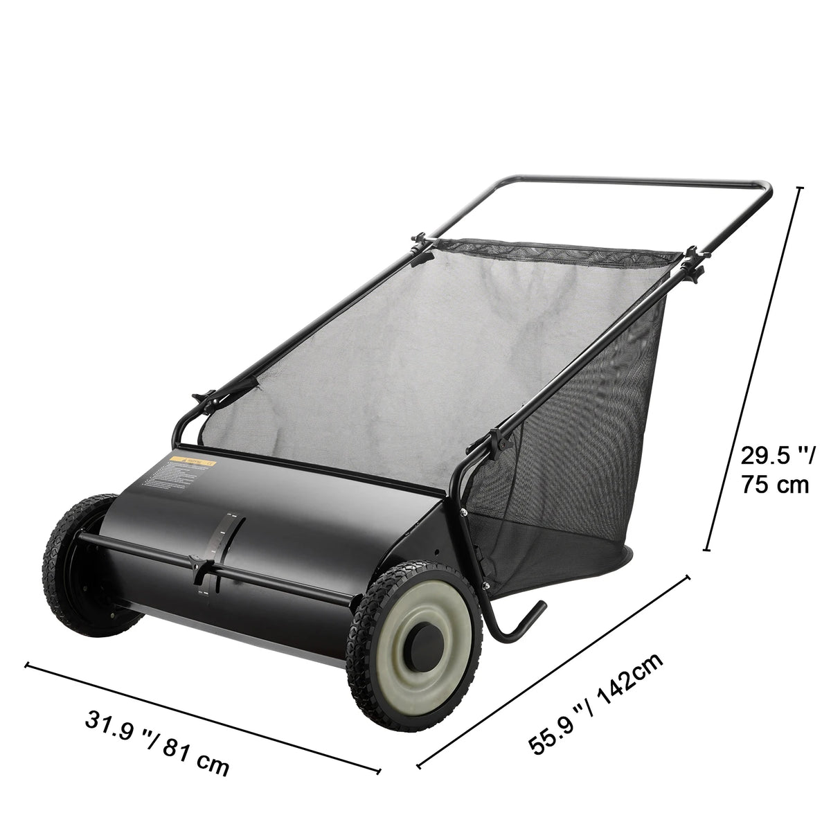 SucceBuy Heavy Duty Tow Behind Lawn Sweeper With Collector Bag