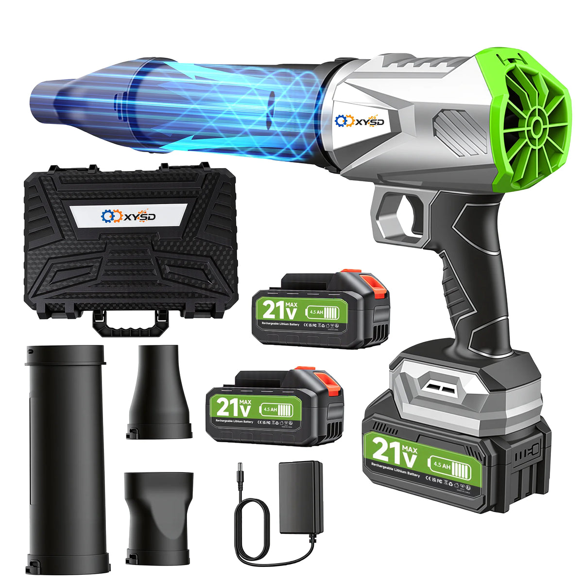 XYSD Cordless Handheld Leaf Blower With Two Batteries