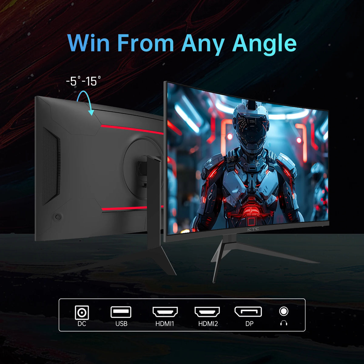 KTC Curved Gaming Monitor Featuring 240Hz And HDR Technology