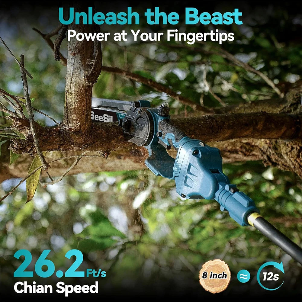 Seesii Professional Cordless Pole Saw With Telescopic Handle