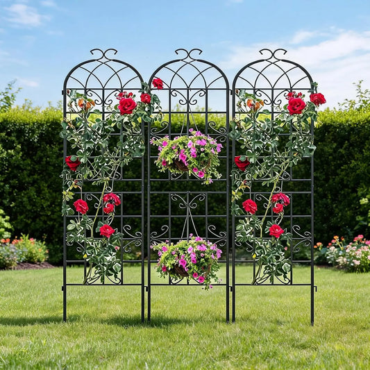 EliteEdge Metal Garden Trellis Plant Support for Climbing Vines and Flowers