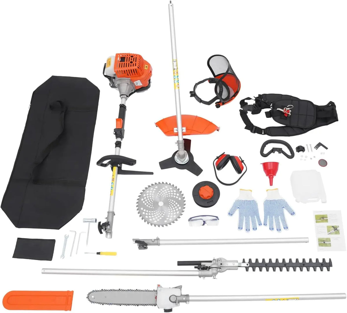 Versatile Five In One Gasoline Powered Garden Trimmer