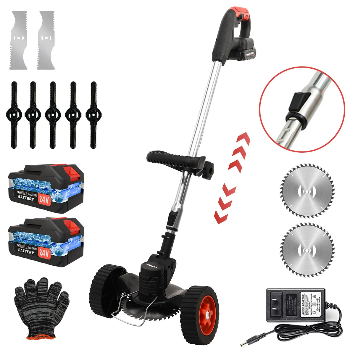 Cordless Brushless Electric String Trimmer And Lawn Edger Tool
