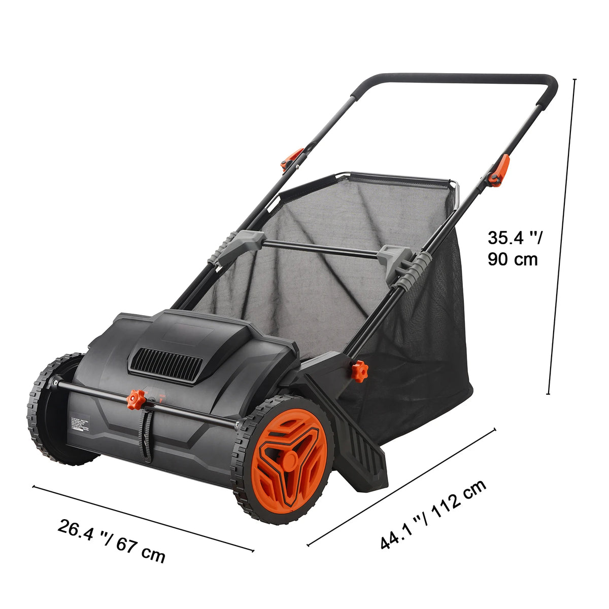 SucceBuy Heavy Duty Tow Behind Lawn Sweeper With Collector Bag
