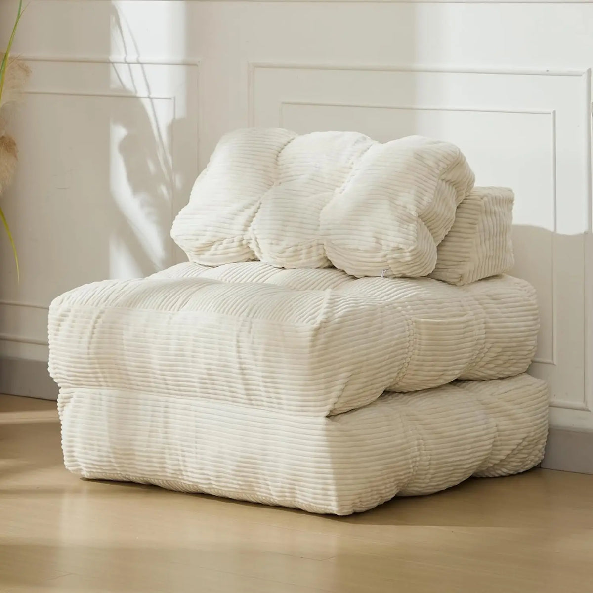 Hmmiss Foldable Sofa Bed With Pillow And Side Pocket For Living Room Lounge