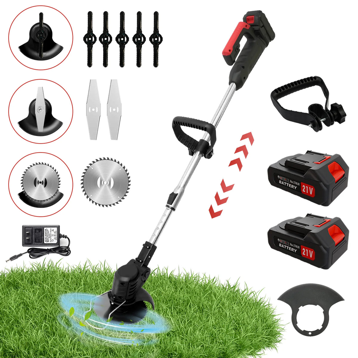 21V 3 In 1 Brushless Grass Trimmer With Telescopic Handle