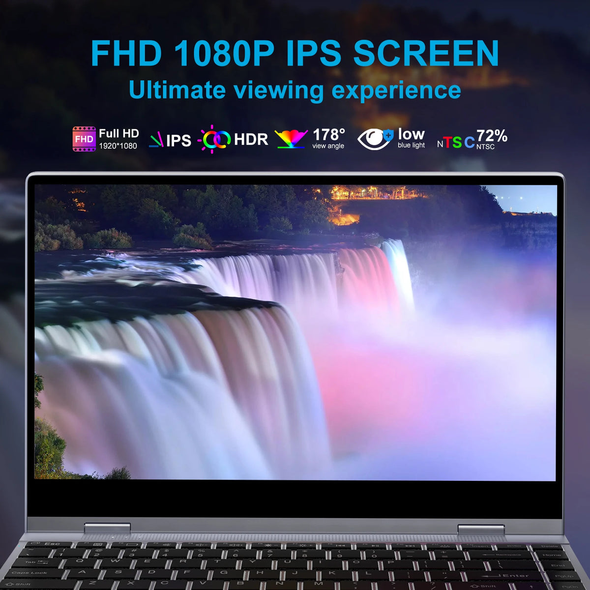 Dopesplay Portable Touchscreen Monitor with Keyboard and Battery