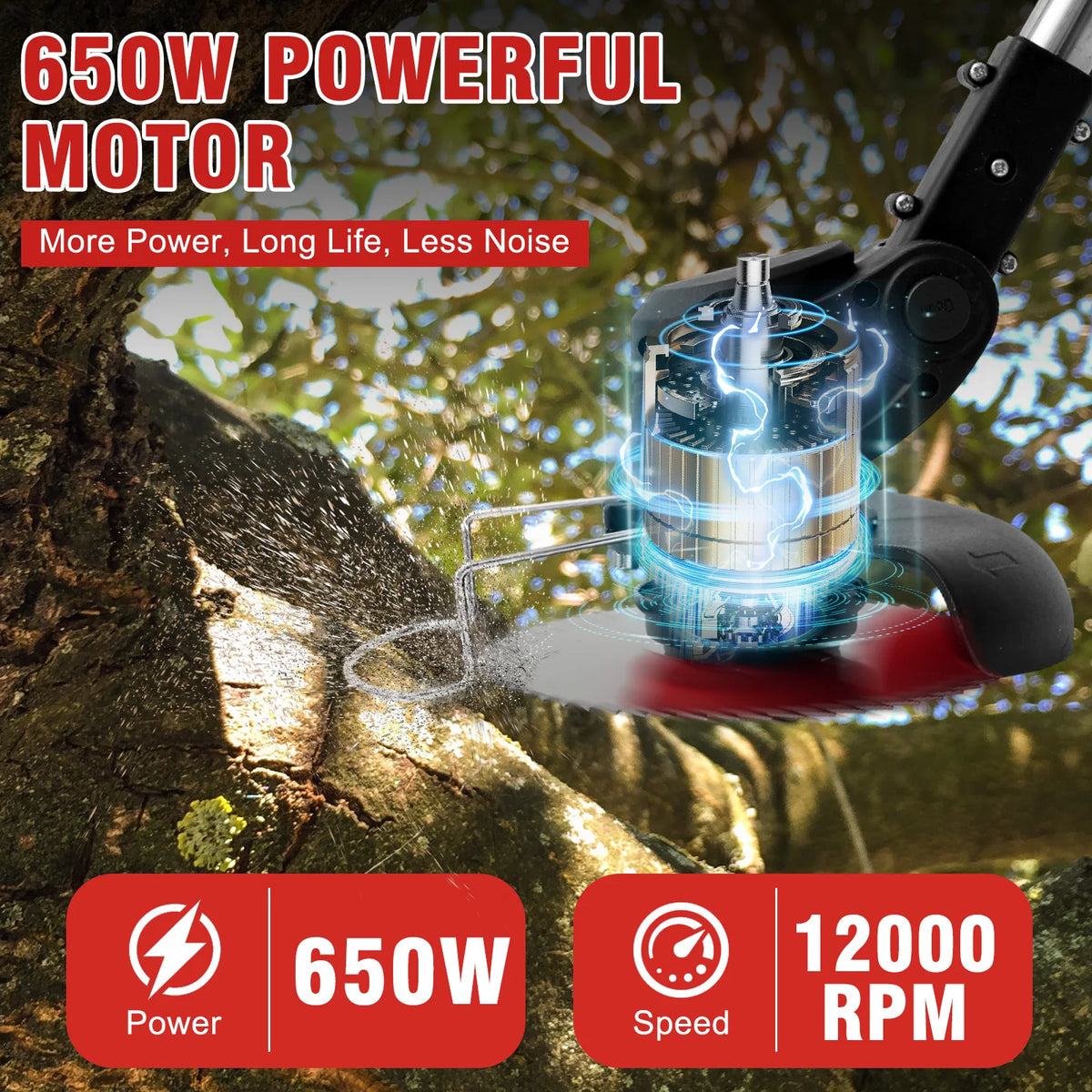 21V 3 In 1 Brushless Grass Trimmer With Telescopic Handle