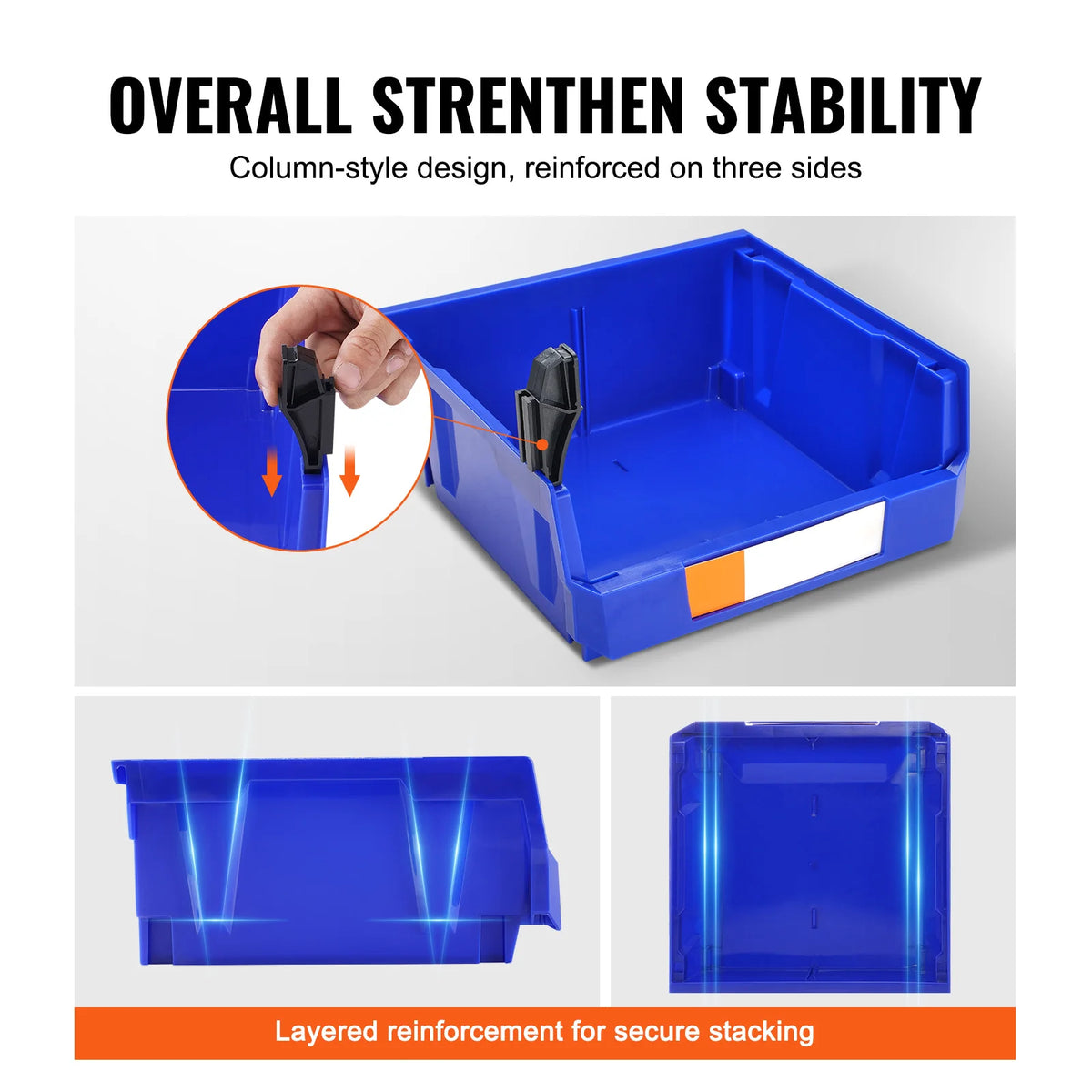 SucceBuy Stackable Wall Mounted Storage Organizer Bins For Home
