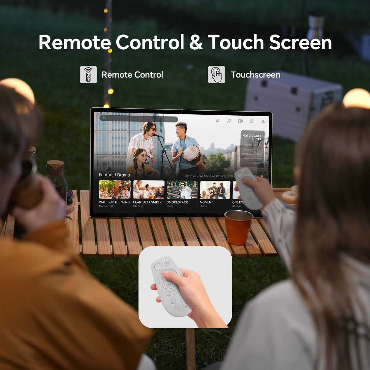 KTC Android Portable Touchscreen Television Monitor With Integrated Camera