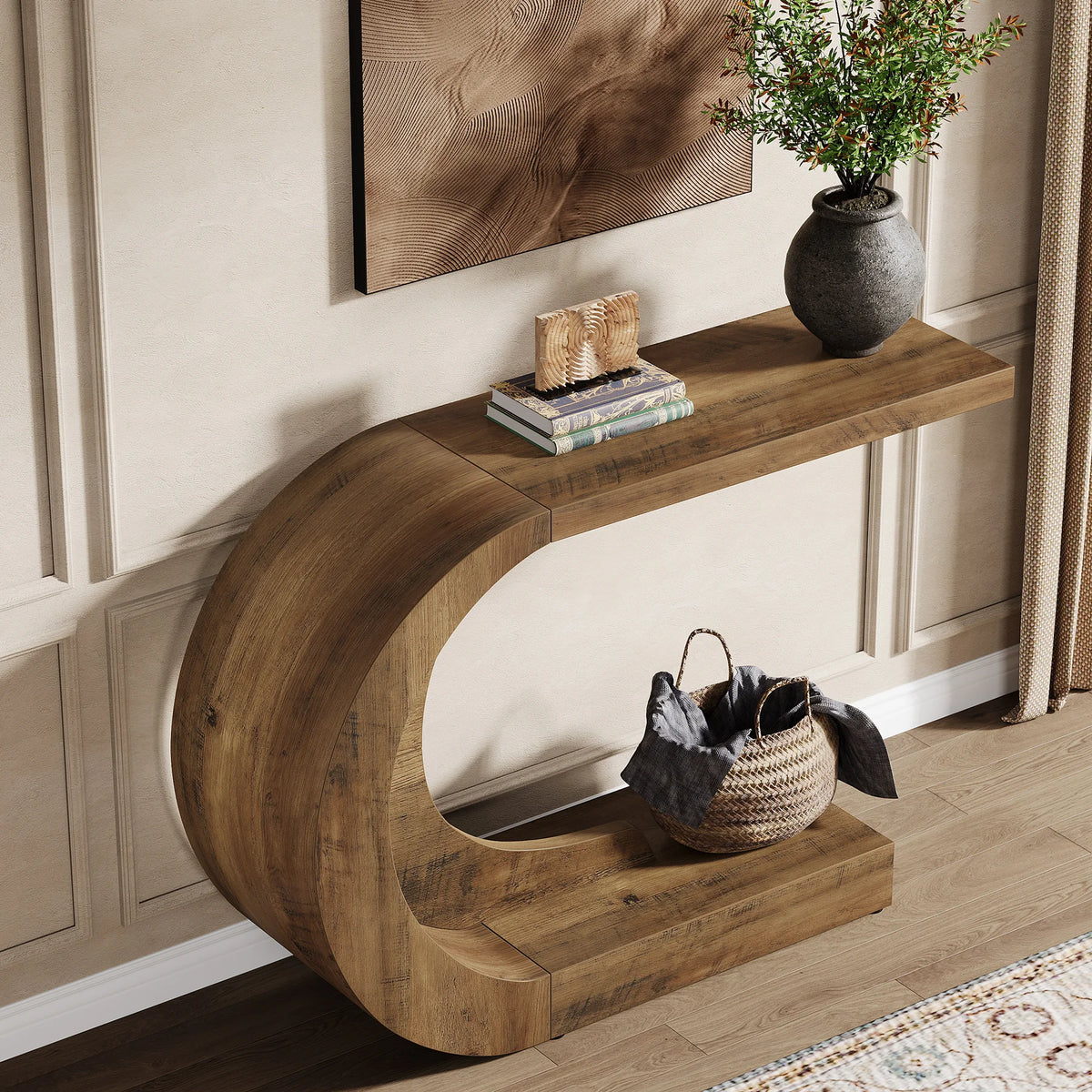 Tribesigns Mid-Century Modern Wood Console Table