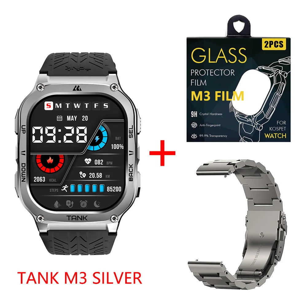 Kospet Tank M3 Smartwatch With Amoled Display And Bluetooth Fitness Tracking