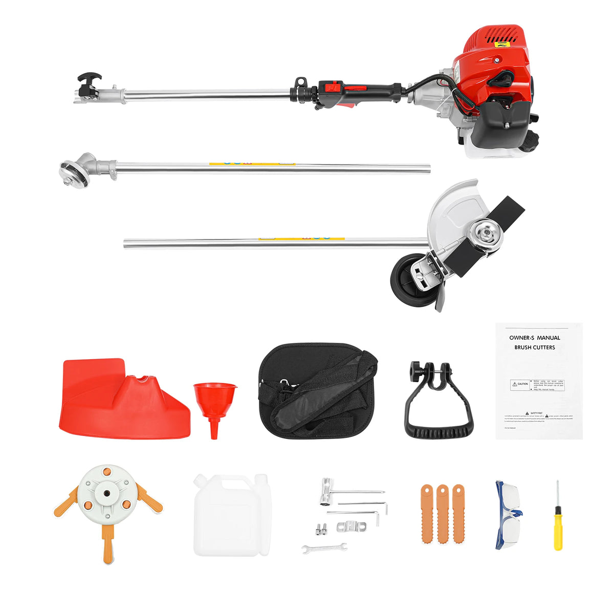 Professional Gasoline Brush Cutter With Dual Blades For Yard Work