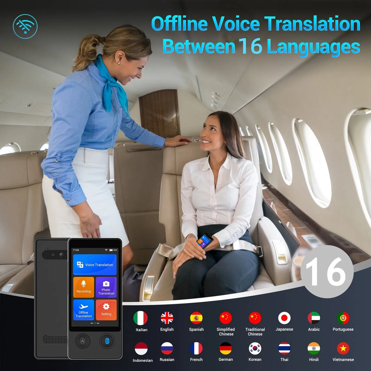 Wooask W12 Real Time Two Way Language Translator Device