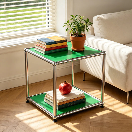 Furgle Modern Minimalist Modular Side End Table With Metal Frame