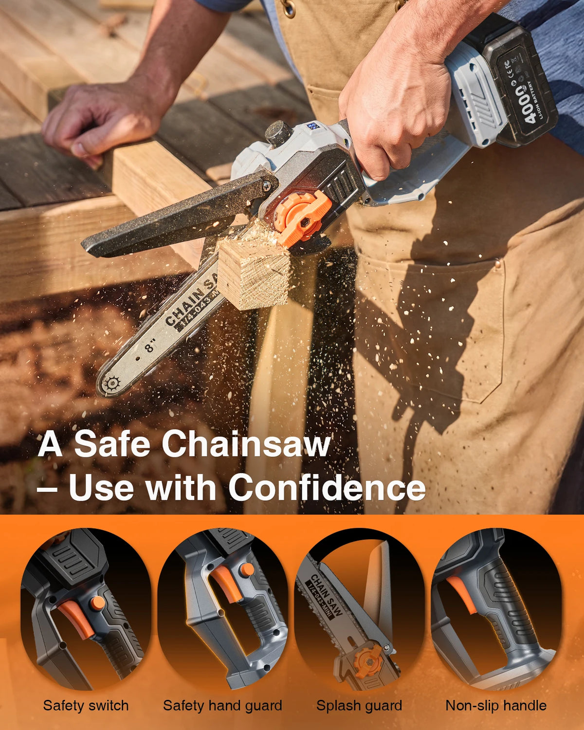 Taskstar Cordless Two In One Pole Saw With Brushless Motor
