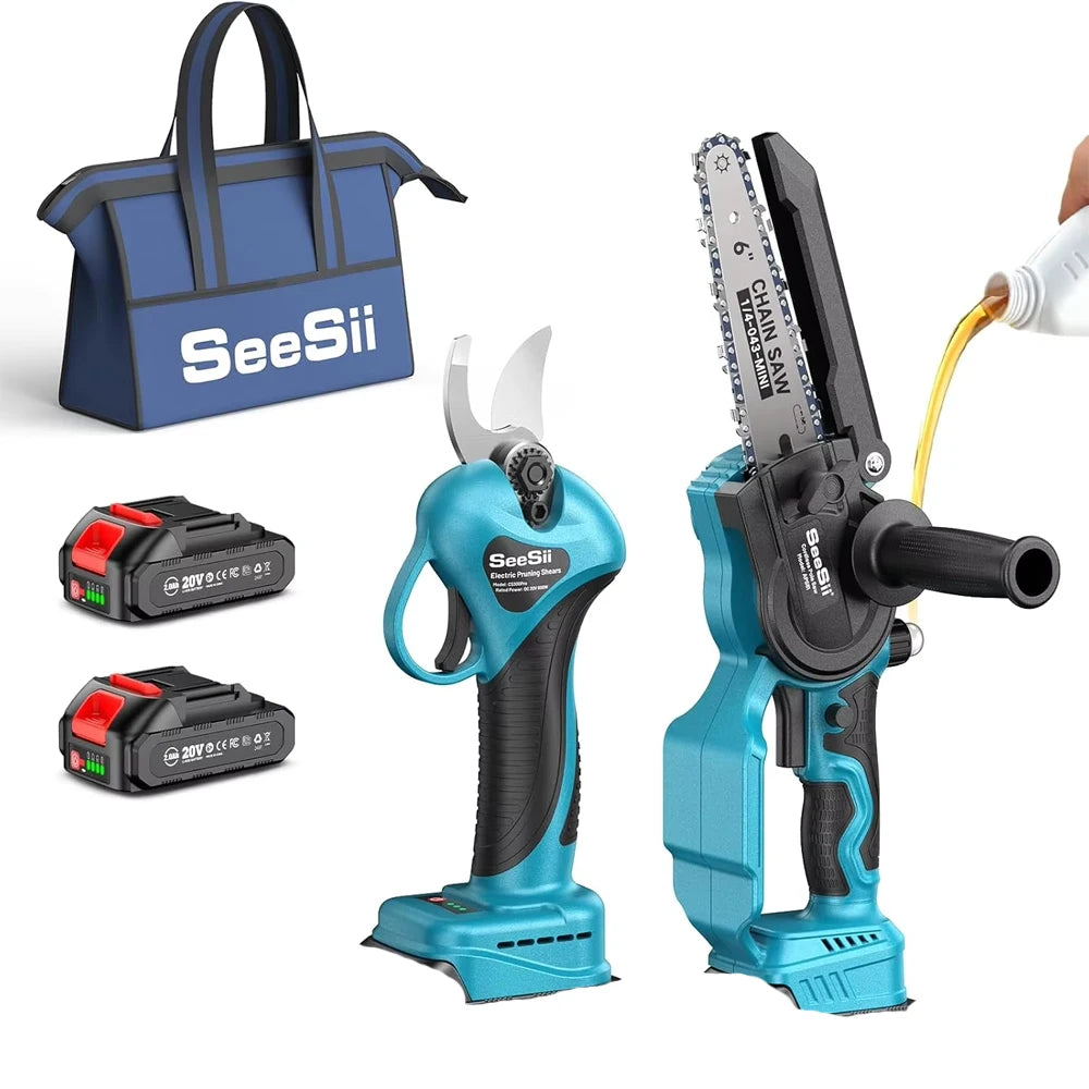 Seesii Brushless Electric Saw And Pruning Shears Cordless Garden Tool