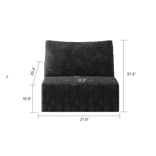 YQXH Cloud-Style Modular Sectional Sofa Corduroy Cover Memory Foam Cushions